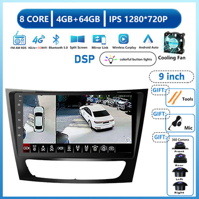 Radio auto Android 13 pentru Mercedes Benz Clasa E W211 E200 E220 E300 E350 E240 E270 E280 CLS CLASS W219 Player auto DSP IPS