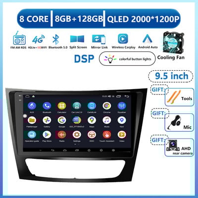 Radio auto Android 13 pentru Mercedes Benz Clasa E W211 E200 E220 E300 E350 E240 E270 E280 CLS CLASS W219 Player auto DSP IPS