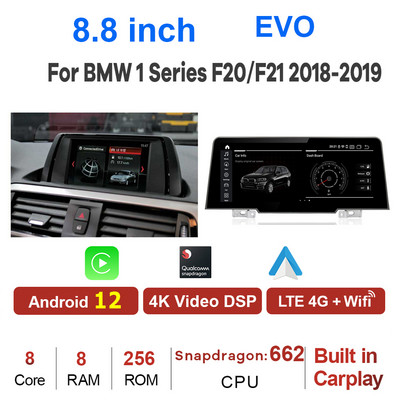 8,8"/10,25" Android 12 Snapdragon 8 + 128G Player Multimedia pentru mașină Navigație GPS pentru BMW Seria 1 F20 F21 2013-2017 Stereo Carplay