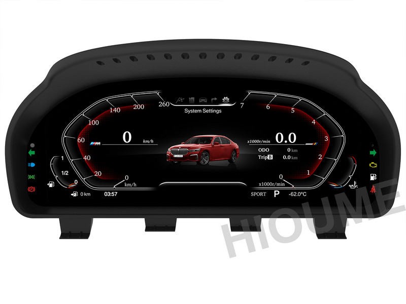 12,5 collu automašīnas LCD digitālais informācijas paneļa paneļa instrumentu kopas kārbas spidometrs BMW 5/6/7 sērijas F10 F11 F01 F06 F07 X3 X4 X5 X6