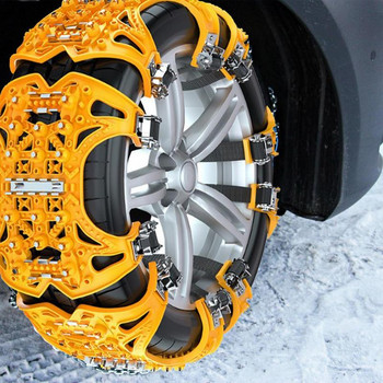 Верига за автомобилни гуми Устойчива на износване и издръжлива верига против хлъзгане на гуми Лесни за използване Защитни вериги за зимни гуми за автомобил с висока проходимост