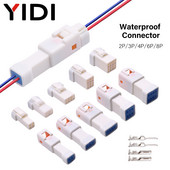 10 seturi Micro Masculin Femeie JWPF JST 2/3/4/6/8 Pin Conector Auto Snap Carcasă Impermeabilă Priză Priză Cu Terminale