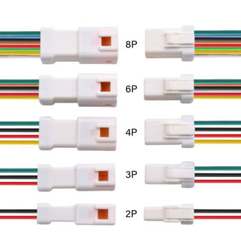 10 σετ Micro αρσενικό Θηλυκό JWPF JST 2/3/4/6/8 Pin Automotive Snap Connector Αδιάβροχο περίβλημα καλωδιακά βύσματα υποδοχή με ακροδέκτες