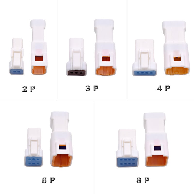 10 seturi Micro Masculin Femeie JWPF JST 2/3/4/6/8 Pin Conector Auto Snap Carcasă Impermeabilă Priză Priză Cu Terminale