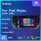 Uckazy 1 Din Android 11 DVD player auto pentru Fiat/Linea/Punto evo 2012-2015 Radio Multimedia Navigație GPS Unitate principală audio stereo