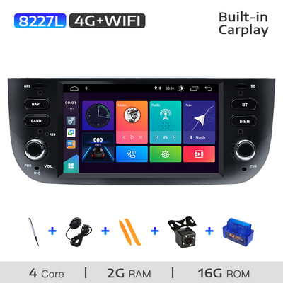 Uckazy 1 Din Android 11 DVD player auto pentru Fiat/Linea/Punto evo 2012-2015 Radio Multimedia Navigație GPS Unitate principală audio stereo