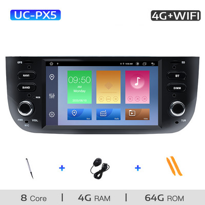Uckazy 1 Din Android 11 DVD player auto pentru Fiat/Linea/Punto evo 2012-2015 Radio Multimedia Navigație GPS Unitate principală audio stereo