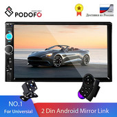 Podofo 2 din Radio auto 7" HD Autoradio Player Multimedia Ecran tactil 2DIN Audio auto Auto Stereo MP5 Bluetooth USB TF Cameră FM