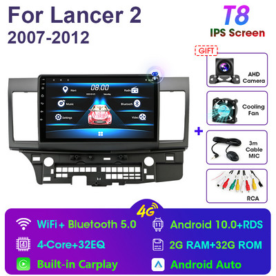 2 Din Android 11 pentru Mitsubishi Lancer 10 CY 2 2007-2017 Auto Radio Player Video Multimedia GPS Carplay Unitate Principală Stereo Auto RDS