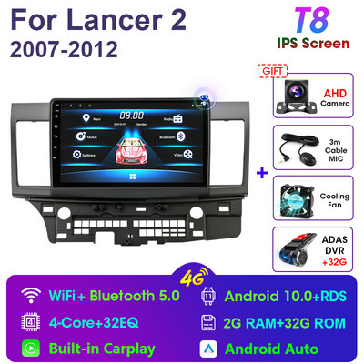 2 Din Android 11 pentru Mitsubishi Lancer 10 CY 2 2007-2017 Auto Radio Player Video Multimedia GPS Carplay Unitate Principală Stereo Auto RDS