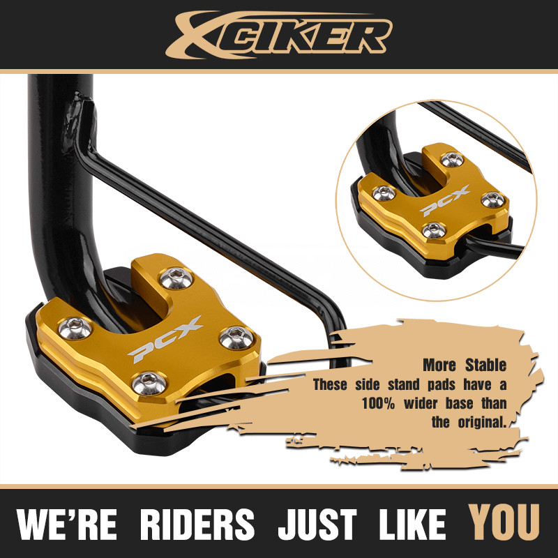 Suport pentru suport, suport CNC din aluminiu anodizat pentru suport lateral pentru Honda PCX 160/150/125