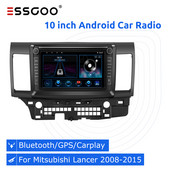 ESSGOO 2 Din Android 10 autórádió Mitsubishi Lancer 2008-2015 Autorádió Sztereó Bluetooth Multimédia lejátszó GPS Navigáció