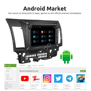 ESSGOO 2 Din Android 10 Автомобилно радио за Mitsubishi Lancer 2008-2015 Авторадио Стерео Bluetooth Мултимедиен плейър GPS навигация