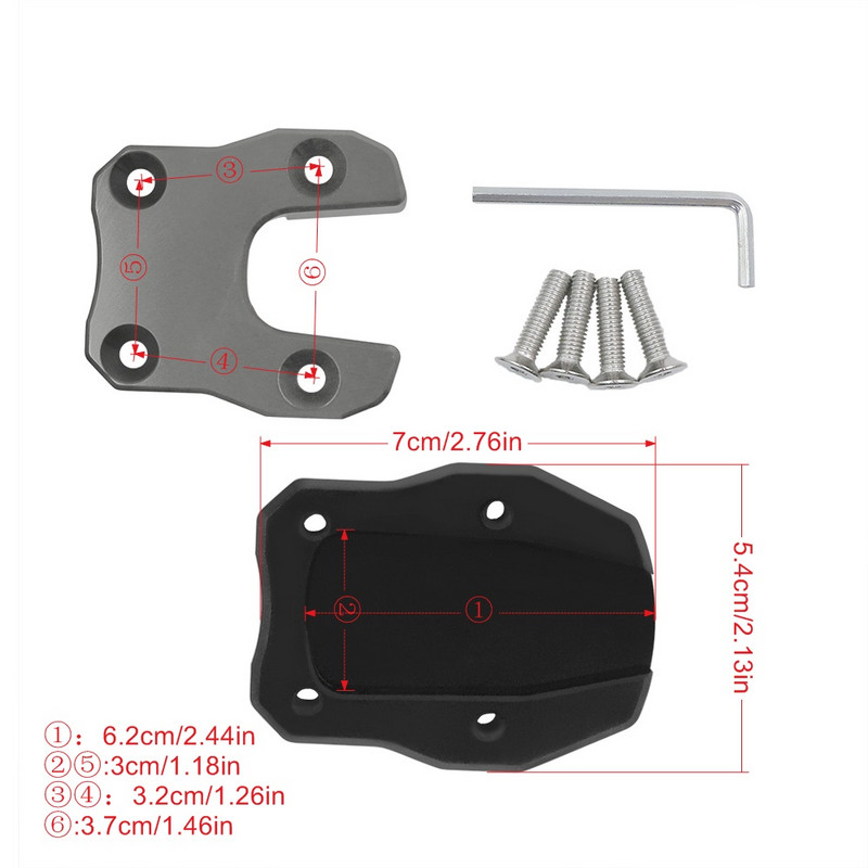 PCX 125 PCX 150 160 Suport pentru motociclete Picior Suport lateral Mărește placa de extensie Pad pentru HONDA PCX125 PCX150 PCX160 2018-2022