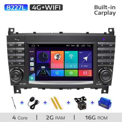 Uckazy 8 Core 2 Din Android 11 Stereo auto pentru W203 Mercedes Benz Vito W639 W168 Vaneo Clk W209 W210 M/ML Radio auto Multimedia Audio Navigare GPS Unitate principala Carplay RDS DSP 8GB Wifi