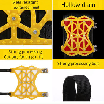 Нов 1PC Зимен камион Автомобил Лесна инсталация Верига за сняг Гума Противоплъзгащ се колан за кола Камион Suv Път за лед/сняг/кал Безопасна верига за шофиране