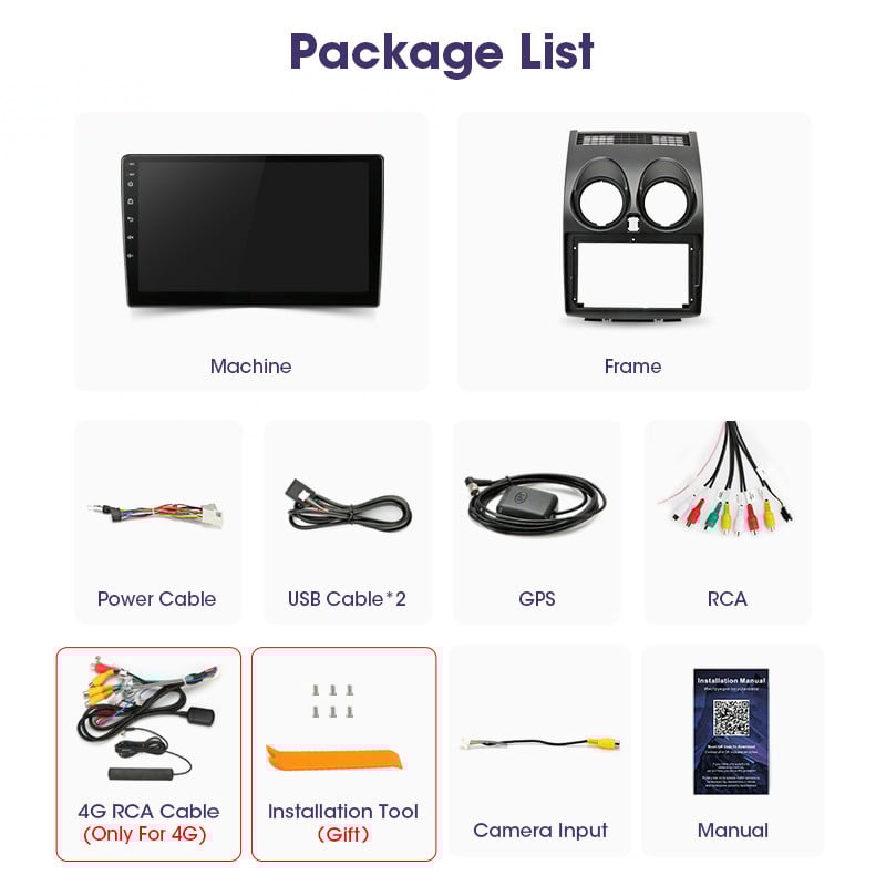 Vtopek 9" 4G Carplay DSP RDS 2din Android 11 Radio auto Multimedia Player Video pentru Nissan Qashqai 1 J10 2006-2013 Navigație GPS