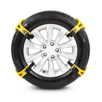 4 ΤΕΜ/Σετ Χειμερινές αντιολισθητικές αλυσίδες ελαστικών για χιόνι αυτοκινήτου Ρυθμιζόμενος ιμάντας ζώνης ρυθμιζόμενος Universal Auto Antislip Tire Chains For Mud Snow