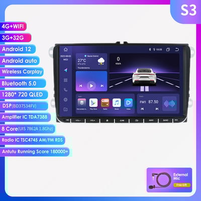 Radio auto Android pentru VW GOLF 5 POLO Sedan PASSAT B6 CC Radio TOURAN SCIROCCO CADDY Jetta Skoda Seat Player audio multimedia