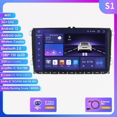 Radio auto Android pentru VW GOLF 5 POLO Sedan PASSAT B6 CC Radio TOURAN SCIROCCO CADDY Jetta Skoda Seat Player audio multimedia