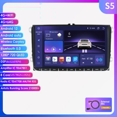 Radio auto Android pentru VW GOLF 5 POLO Sedan PASSAT B6 CC Radio TOURAN SCIROCCO CADDY Jetta Skoda Seat Player audio multimedia