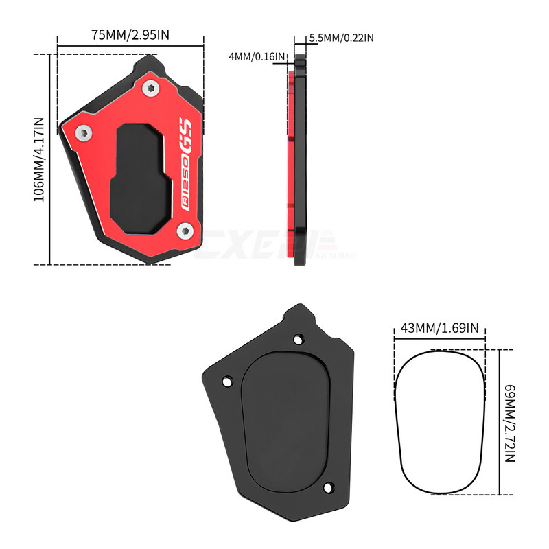 Pentru BMW R1250 GS R 1250 GSA R 1250GS HP Motocicletă CNC Suport lateral Extensie mărită Suport R1250GS Accesorii Motocicletă
