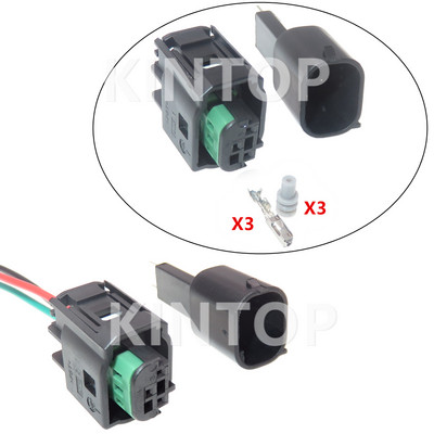 1 set 3 pini terminal de cablare al senzorului de presiune al aerului condiționat de mașină 968402-1 1-967642-1 Conector PCB de fir auto cu fire