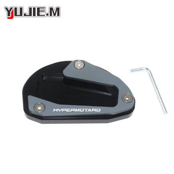 Μοτοσικλέτα αλουμινίου για DUCATI Hypermotard 796 950 821 939 Extension Kickstand Μεγέθυνση Επεκτάσεις Pad Side Stand Foot Supersport