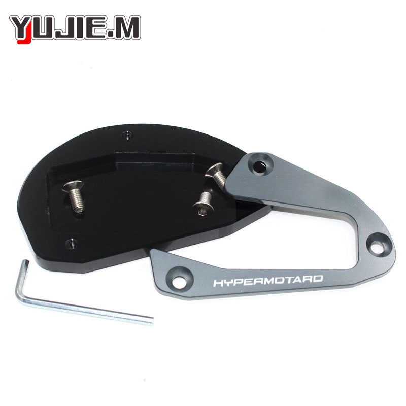 Motocicletă Aluminiu Pentru DUCATI Hypermotard 796 950 821 939 Extensie Kickstand Mărire Extensii Pad Suport lateral Picior Supersport