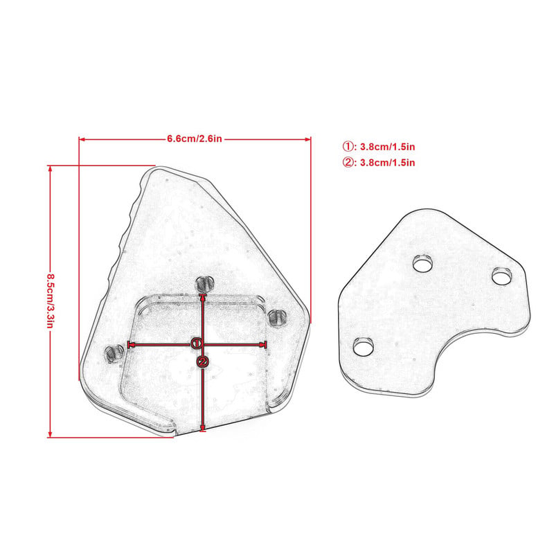 Motorkerékpár CNC lábtartó hosszabbító pad láb oldalsó állvány lemeze SUZUKI HAYABUSA GSX1300R GSX-R 1300 GSXR 2021-2023 típushoz