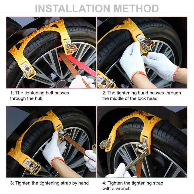 Snehová reťaz do auta, univerzálna protišmyková reťaz do pneumatík, zimná bezpečnosť, núdzová reťaz do auta, ochranné potreby, príslušenstvo do auta