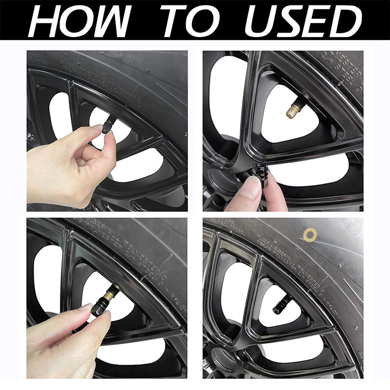 4 vnt Automobilių padangų vožtuvo dangteliai aliuminio lydinio vandeniui atsparūs ratų oro dulkių dangteliai padangos ratlankio koto dangteliai oro vožtuvų dangtelių dekoro automobilių priedai