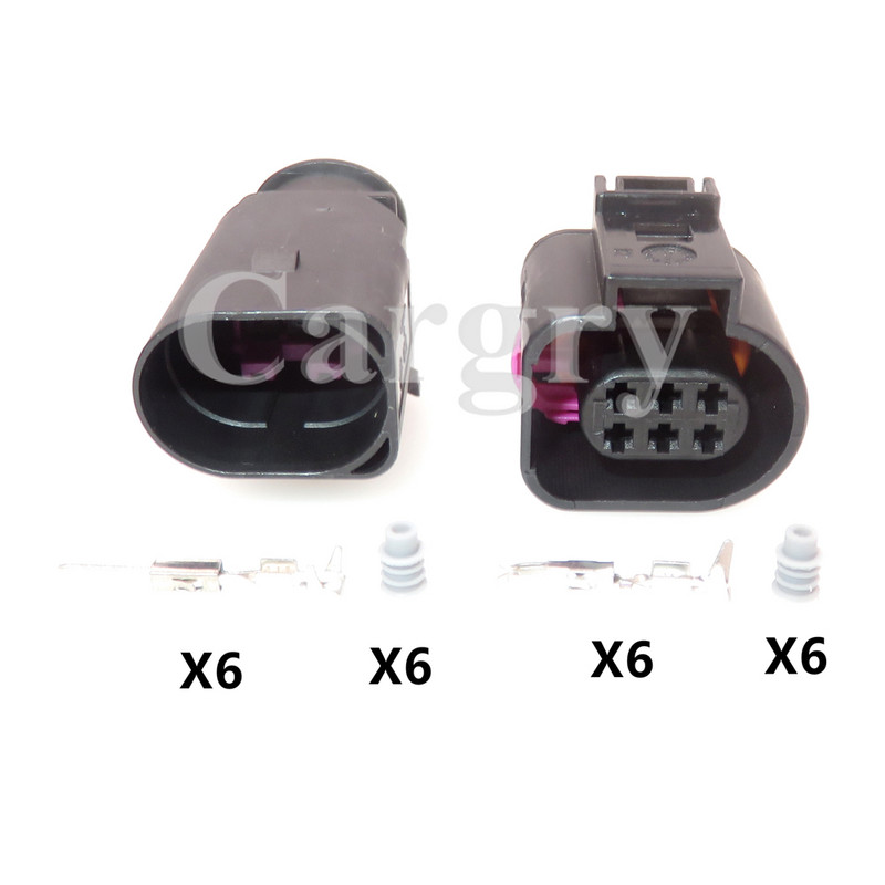 1 set 6P 3B0973813 1J0973713 conector electric impermeabil pentru mașină pentru priza de fir senzor de poziție a clapetei de accelerație auto VW