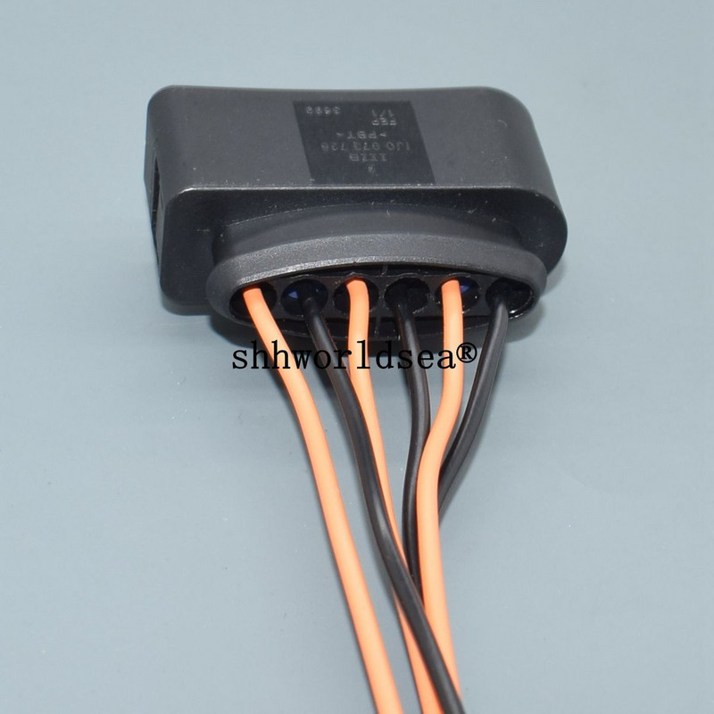 shhworldsea 6 pini 3,5 mm mamă cablu auto impermeabil conector electric pompă bobină de aprindere mufă cablu 1J0973726 pentru VW