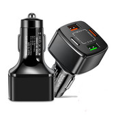 Încărcător auto USB C 20W PD Adaptor telefoane mobile cu încărcare rapidă pentru iPhone Samsung Xiaomi Huawei 4 porturi Încărcător auto USB Quick C S4S3