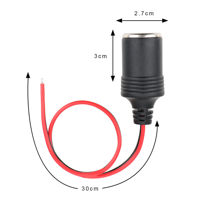 Utikač za automobilski upaljač Priključak Utikač Adapter Kabel za punjač Utičnica 12~24V 15A 200W Dodaci za unutrašnjost automobila