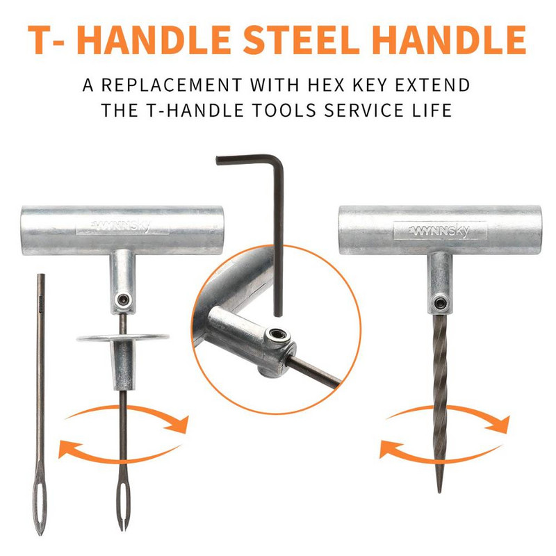 Univerzalni set za popravak guma za automobile Auto kombi Motocikli Alati za popravak guma za bicikle Hitni komplet za popravak probušene gume bez zračnice za teške uvjete rada