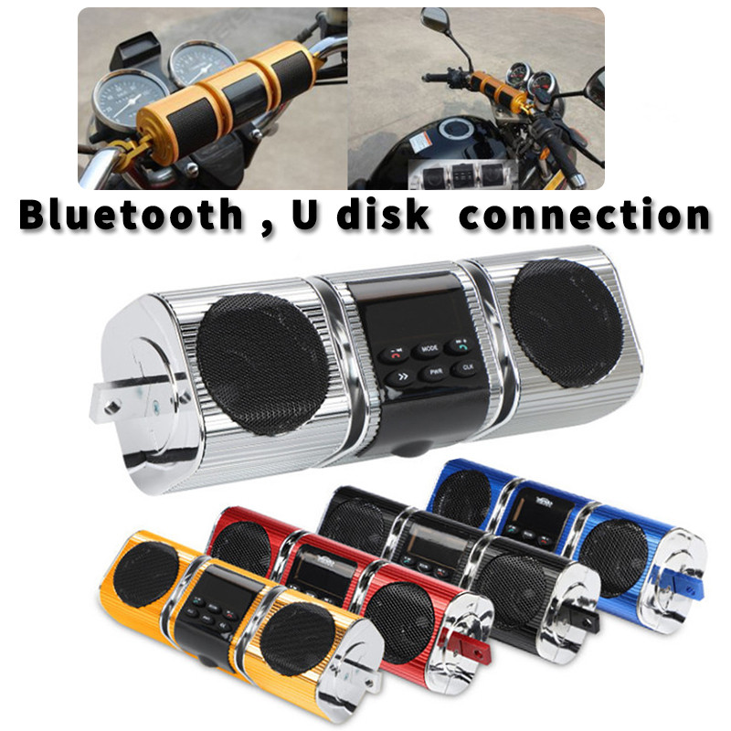 Bluetooth motorkerékpár sztereó motorkerékpár hangszóró audio rendszer USB AUX FM rádió