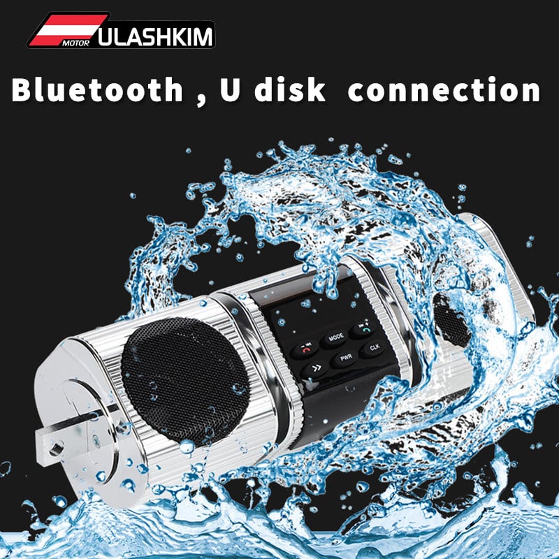 Bluetooth motorkerékpár sztereó motorkerékpár hangszóró audio rendszer USB AUX FM rádió