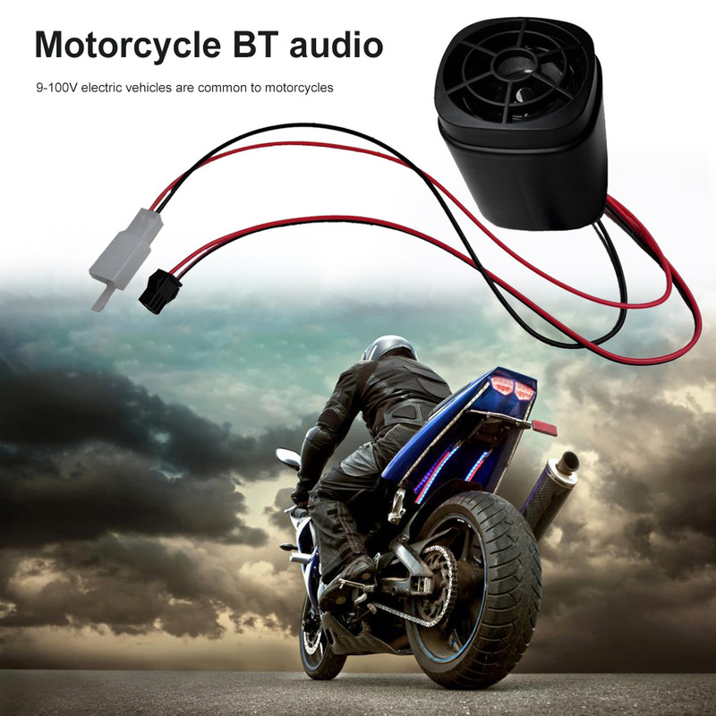 Sistem audio stereo pentru motociclete Difuzor pentru motociclete Stereo compatibil Bluetooth pentru scuter electric 9-100V Stereo pentru motociclete