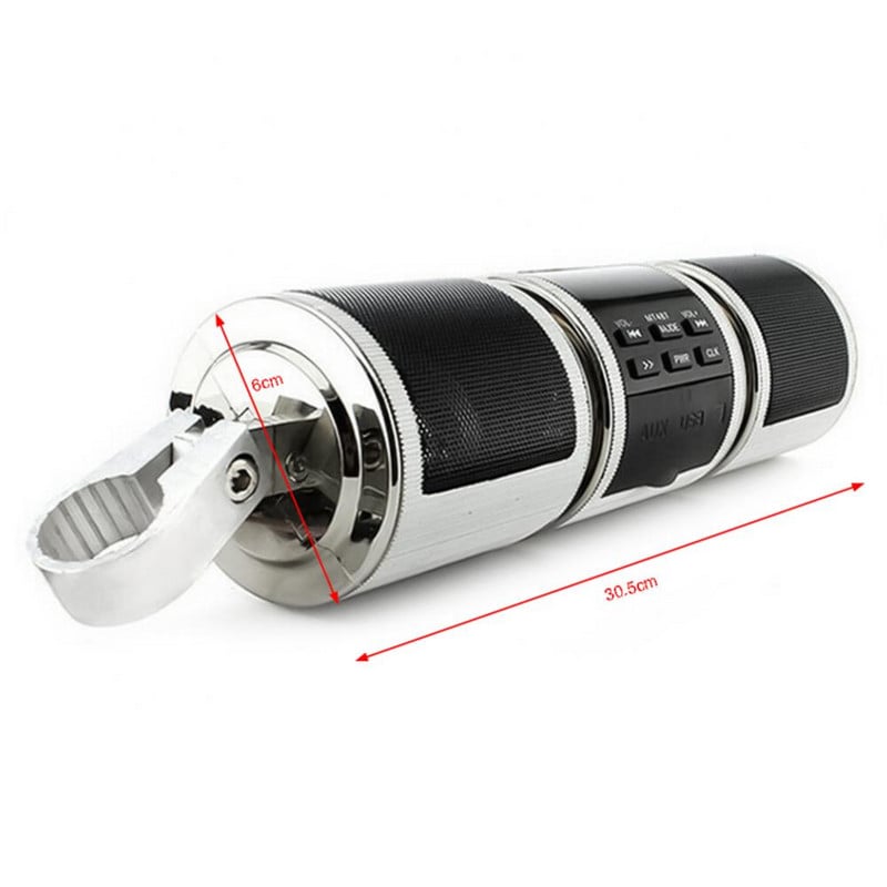 Ghidon Motocicletă MP3 Player Difuzor Bluetooth Muzică Radio FM Suport reglabil Impermeabil Motocicletă Audio Stereo 12V