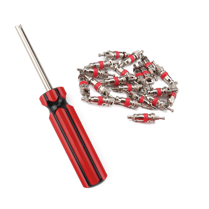 Miez de supapă de anvelopă, 20 buc, cu instrument de îndepărtare, Schrader, mașină, bicicletă, motocicletă, miez de supapă, instrumente de reparare a anvelopei