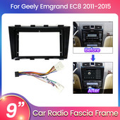 9-tollise hostseadme jaoks 2DIN autoraadio raam Geely Emgrand EC8 2011 2012 2013 2014 2015 jaoks koos kaabli armatuurlaua paigalduspaneeli komplektiga
