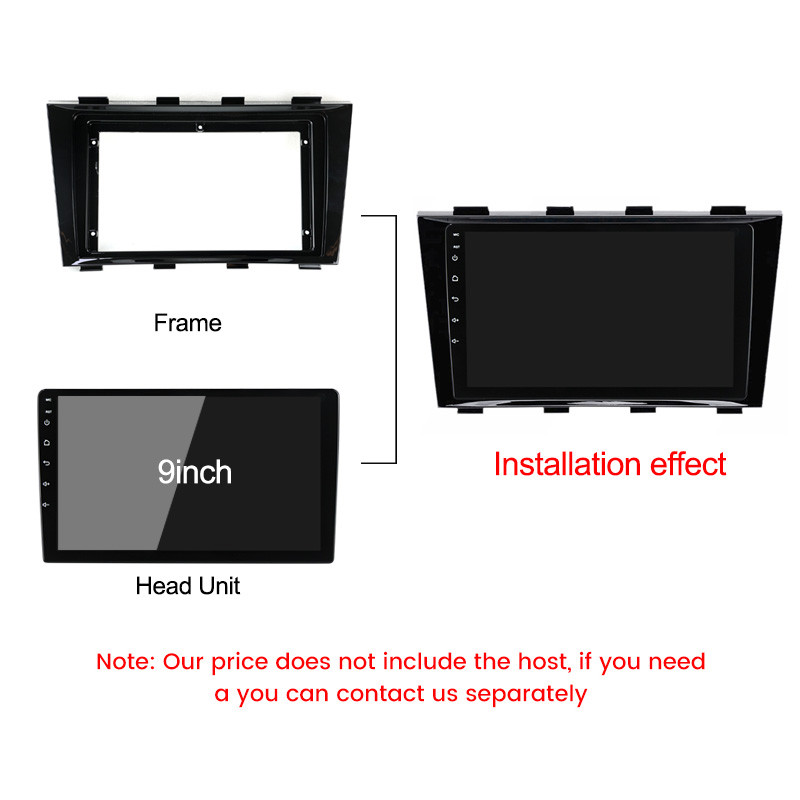 Skirtas 9 colių pagrindiniam blokui 2DIN automobilio radijo fasado rėmas, skirtas Geely Emgrand EC8 2011 2012 2013 2014 2015 su kabelių prietaisų skydelio montavimo komplektu
