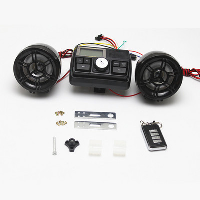 Ūdensizturīgi LCD Bluetooth skaļruņi Brīvroku motocikla audio komplekta atbalsts MP3 mūzika no USB vai SD/TF kartes