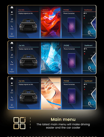 12.3“ екран за BMW X5 F15 2014 - 2017 X6 F16 NBT EVO Android Car Multimedia 1920X720HD Главно устройство Безжичен Carplay Ai Voice