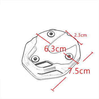 2020 2021 Нов аксесоар за мотоциклети Подложка за стойка Удължителна подложка Странична стойка за крака Плоча за уголемяване за Honda Rebel CMX 500 CMX500