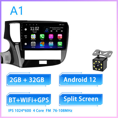 JIULUNET 8 nuclee autoradio Android 12 pentru Mitsubishi Outlander 3 III GF0W GF0W GG0W 2018 - 2021 Player Multimedia de navigare