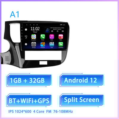 JIULUNET 8 nuclee autoradio Android 12 pentru Mitsubishi Outlander 3 III GF0W GF0W GG0W 2018 - 2021 Player Multimedia de navigare