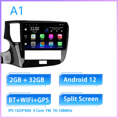 JIULUNET 8 nuclee autoradio Android 12 pentru Mitsubishi Outlander 3 III GF0W GF0W GG0W 2018 - 2021 Player Multimedia de navigare